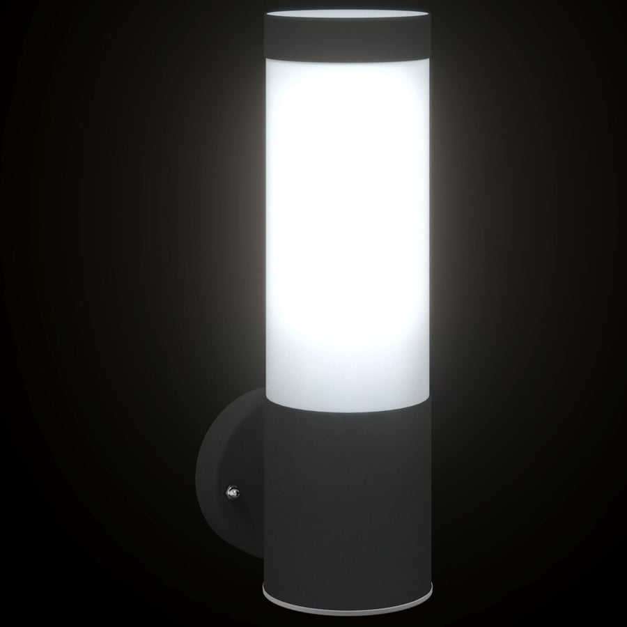 Buiten Wandlamp Rvs Ip44 1 Zwart zonder sensor