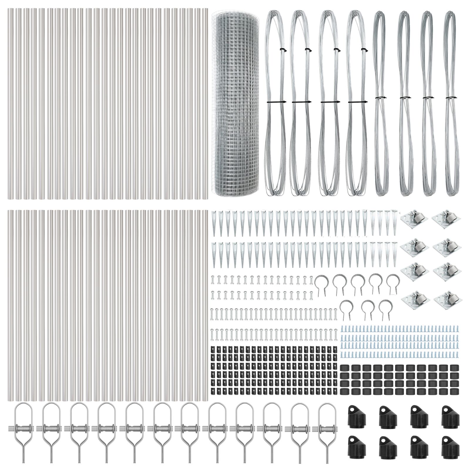 Gelast Draadhek Met 13 Spijkerposts 0.4X100 M Gegalvaniseerd Staal Gegalvaniseerd Staal