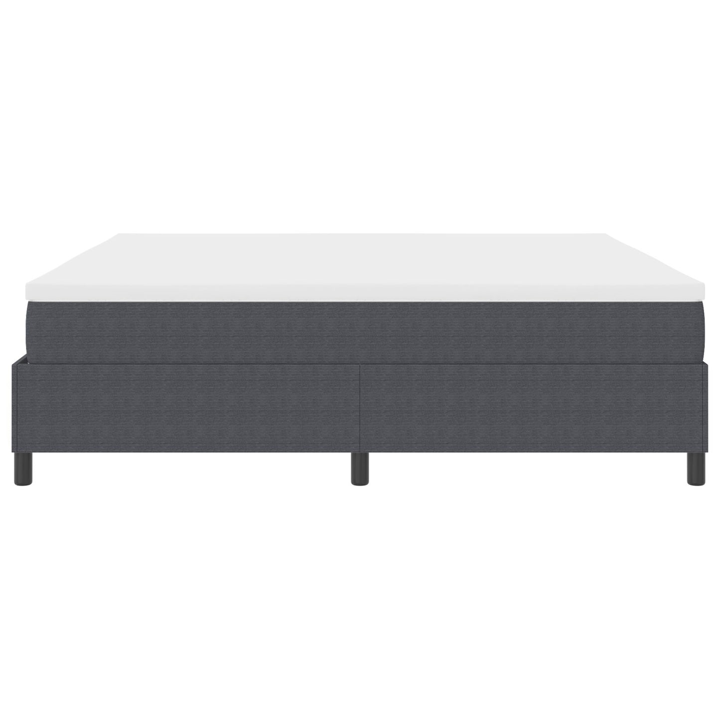 Boxspringbed Met Matras Donkergrijs 200X200 Cm Corduroy Stof