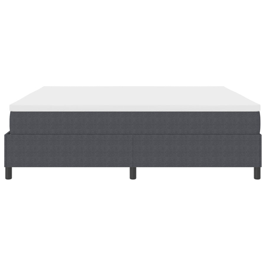 Boxspringbed Met Matras Donkergrijs 200X200 Cm Corduroy Stof
