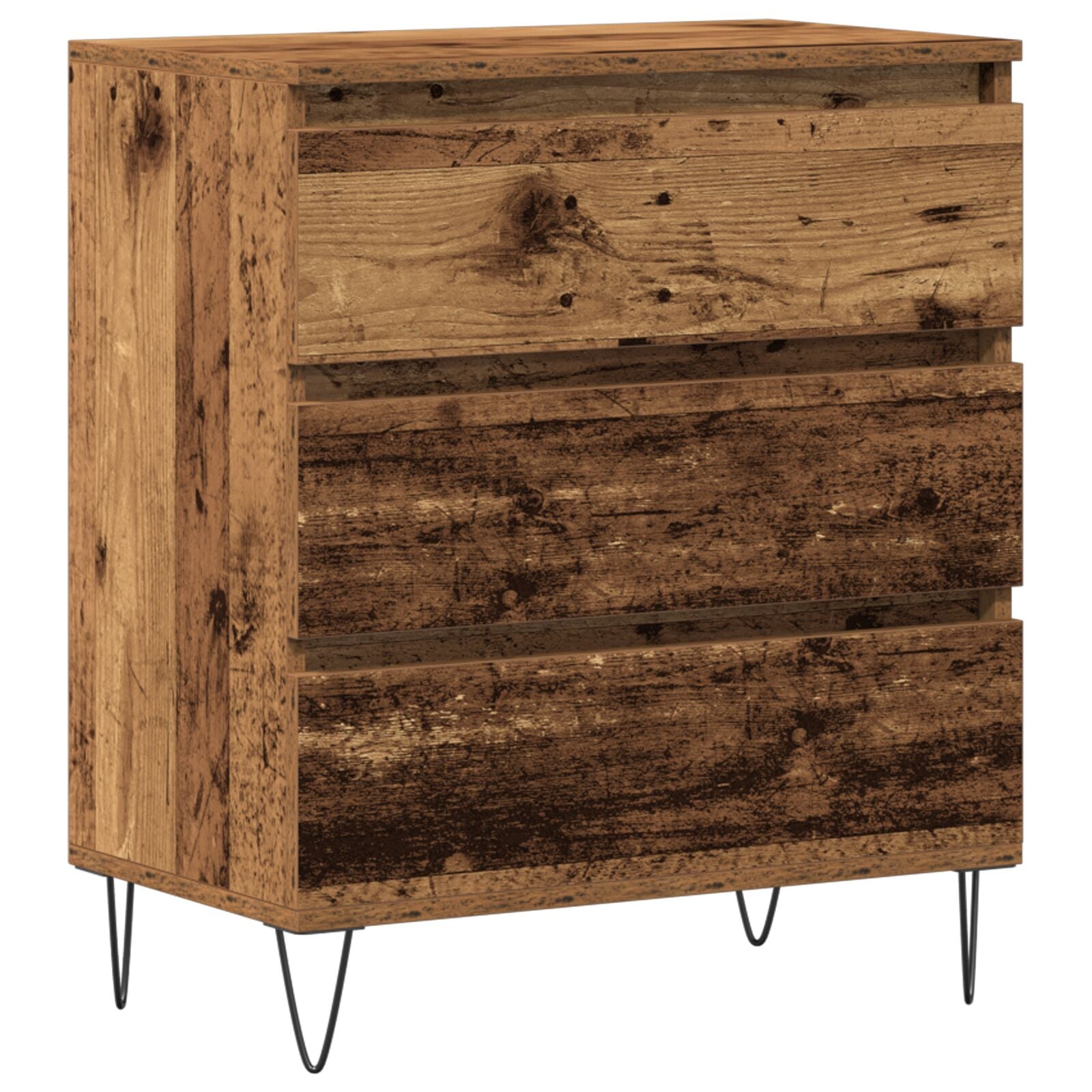 Dressoir Met Lades 60X35X70 Cm Geëngineerd Hout Oude hout