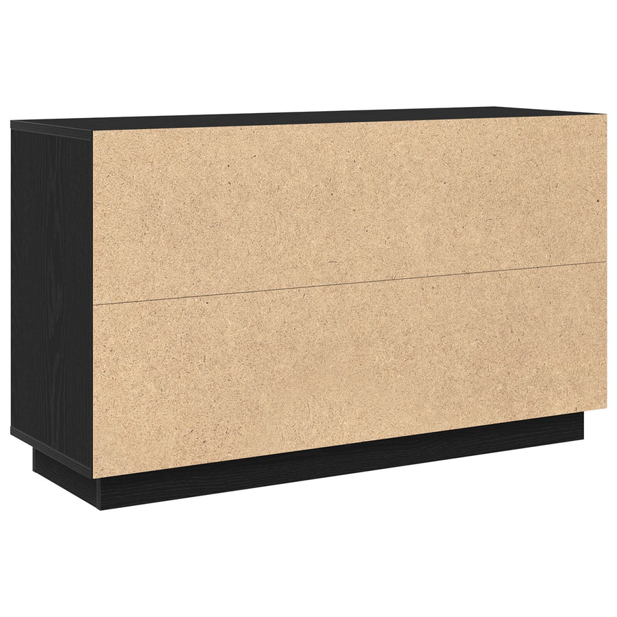 Zijtafel Zwart Eiken 102X35X60 Cm Bewerkt Hout