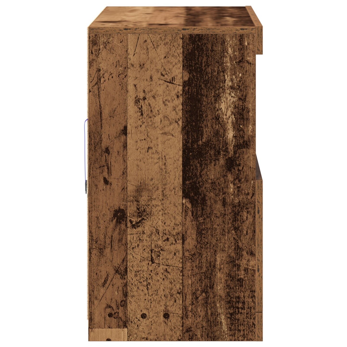Buffetkast Met Led Verlichting 81X37X67 Cm Oud hout