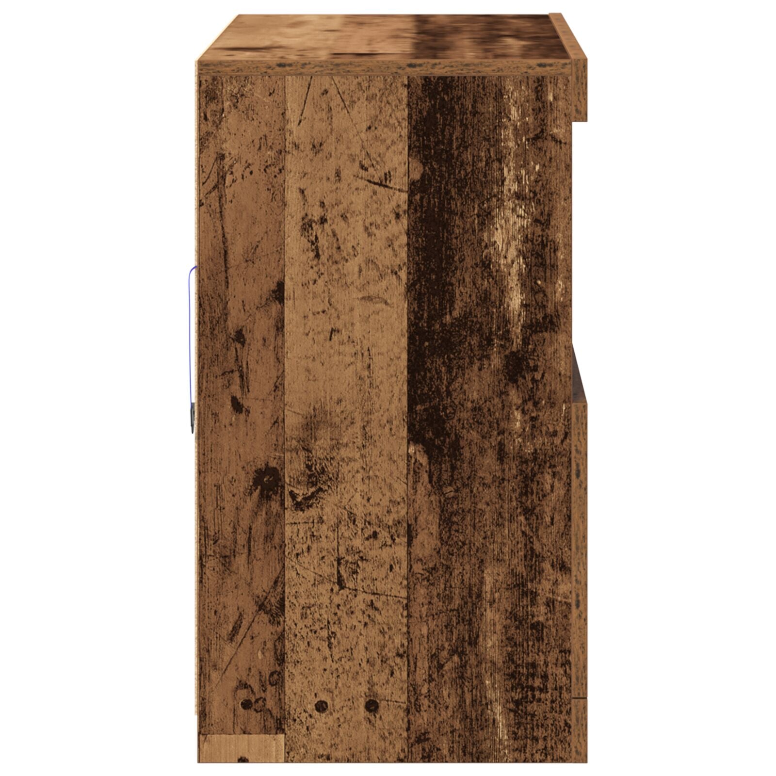 Buffetkast Met Led Verlichting 81X37X67 Cm Oud hout