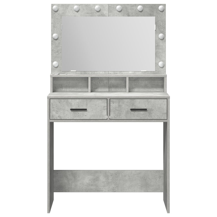 Kaptafel Met Led-Verlichting 79 x 41 x 135 cm Betonnen grijs