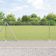 Afrasteringspaal 0,8 m staal zilver