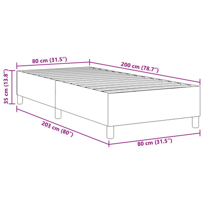 Boxspring Bed Corduroy Stof Crème 80 x 200 cm