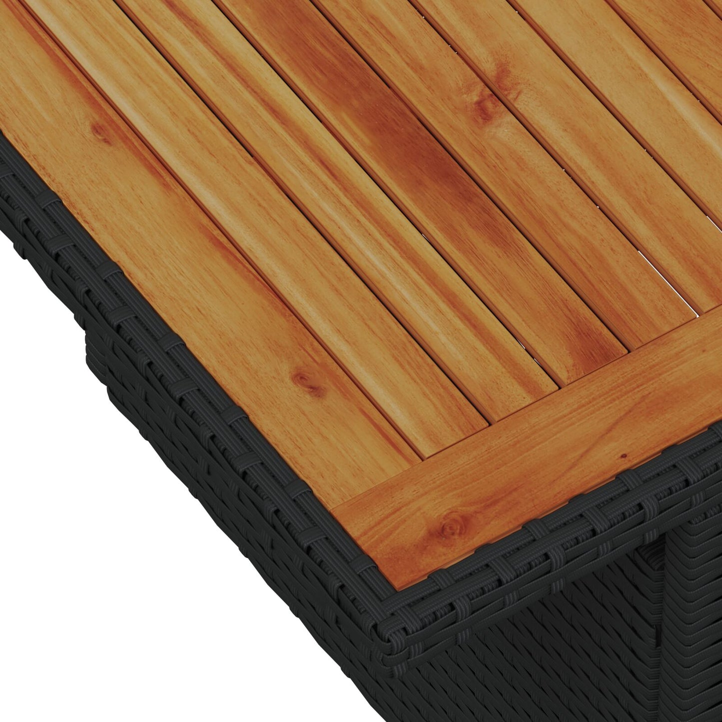 6-Delige Tuin Eetset Met Kussens Zwart Poly Rattan Acacia