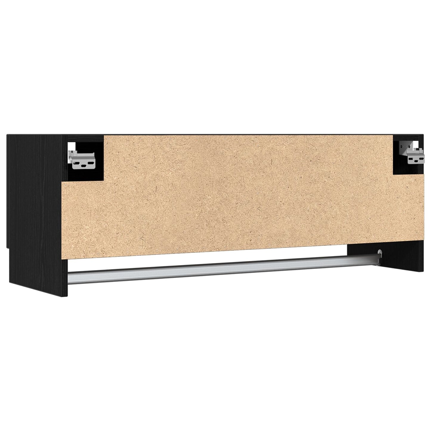 Kledingkast Bewerkt Hout Zwart eiken 100 x 32,5 x 35 cm