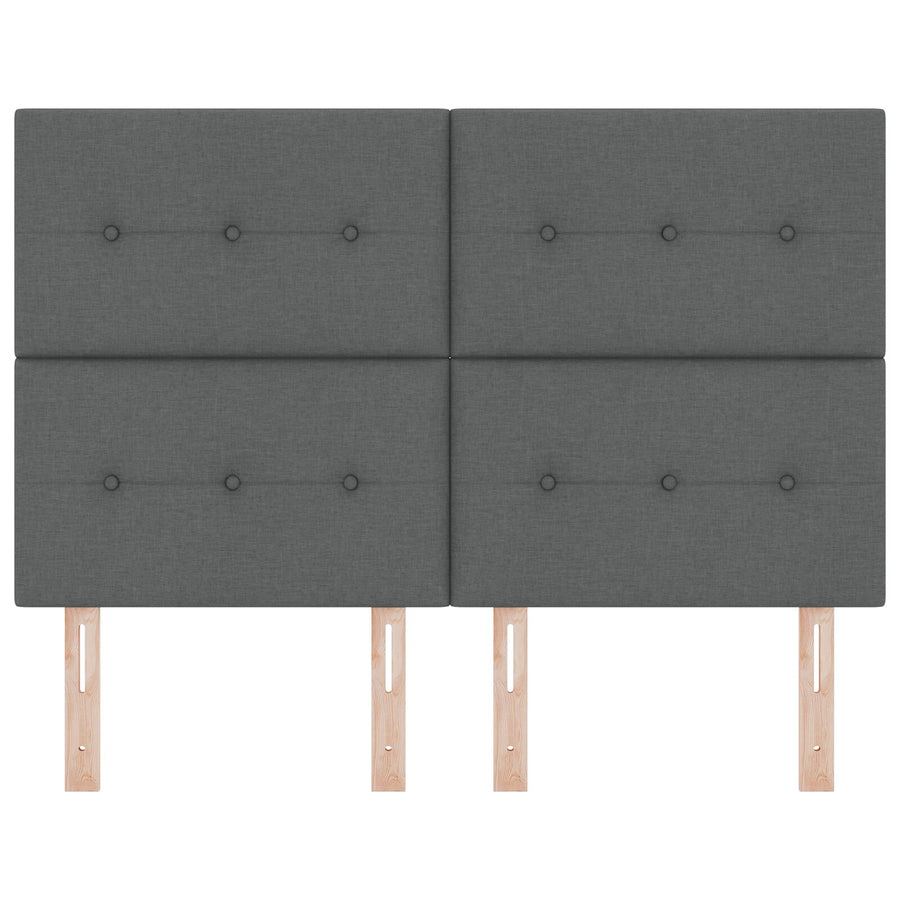 Hoofdbord Gewatteerd Stof Donkergrijs 160 cm Hoog hoofdbord