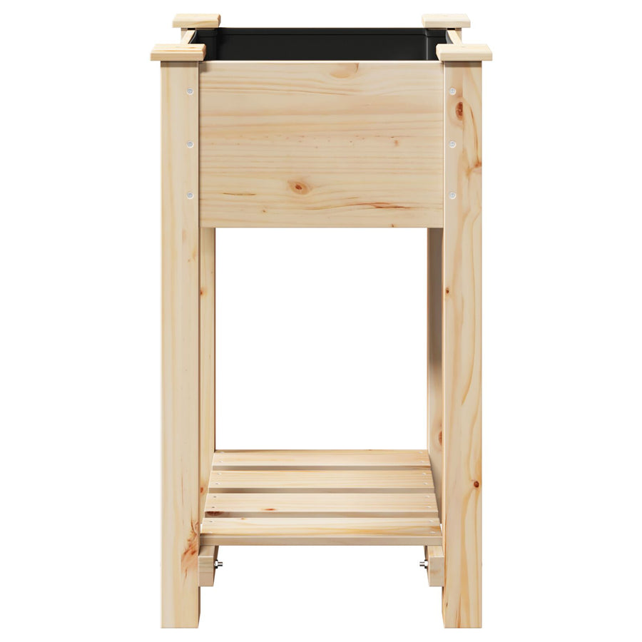 Tuinbak Met Plank 45X45X76 Cm Massief Vurenhout 45 x 45 x 76.5 cm