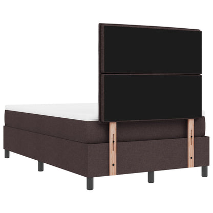 Boxspringbed Met Matras & Bank Donkerbruin 120X190 Cm Stof Blauw