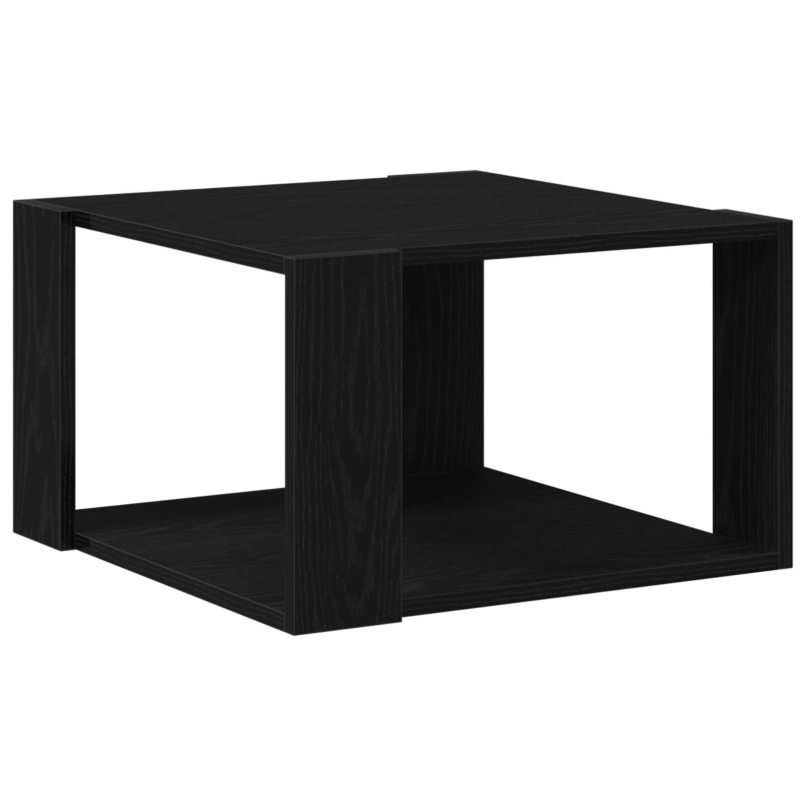 Salontafel Zwart Eiken 85X55X31 Cm Bewerkt Hout