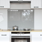 Keukenachterwand 80x60 cm gehard glas lichtgrijs