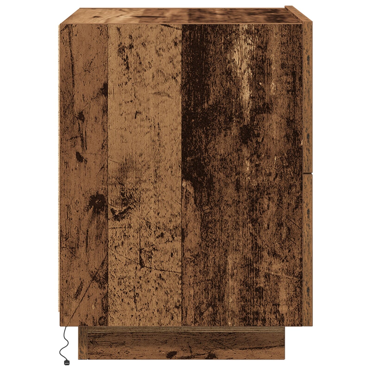 Bedside Cabinets Met Led Lichten 2 Stuks Oude Hout 45X40X55 Cm