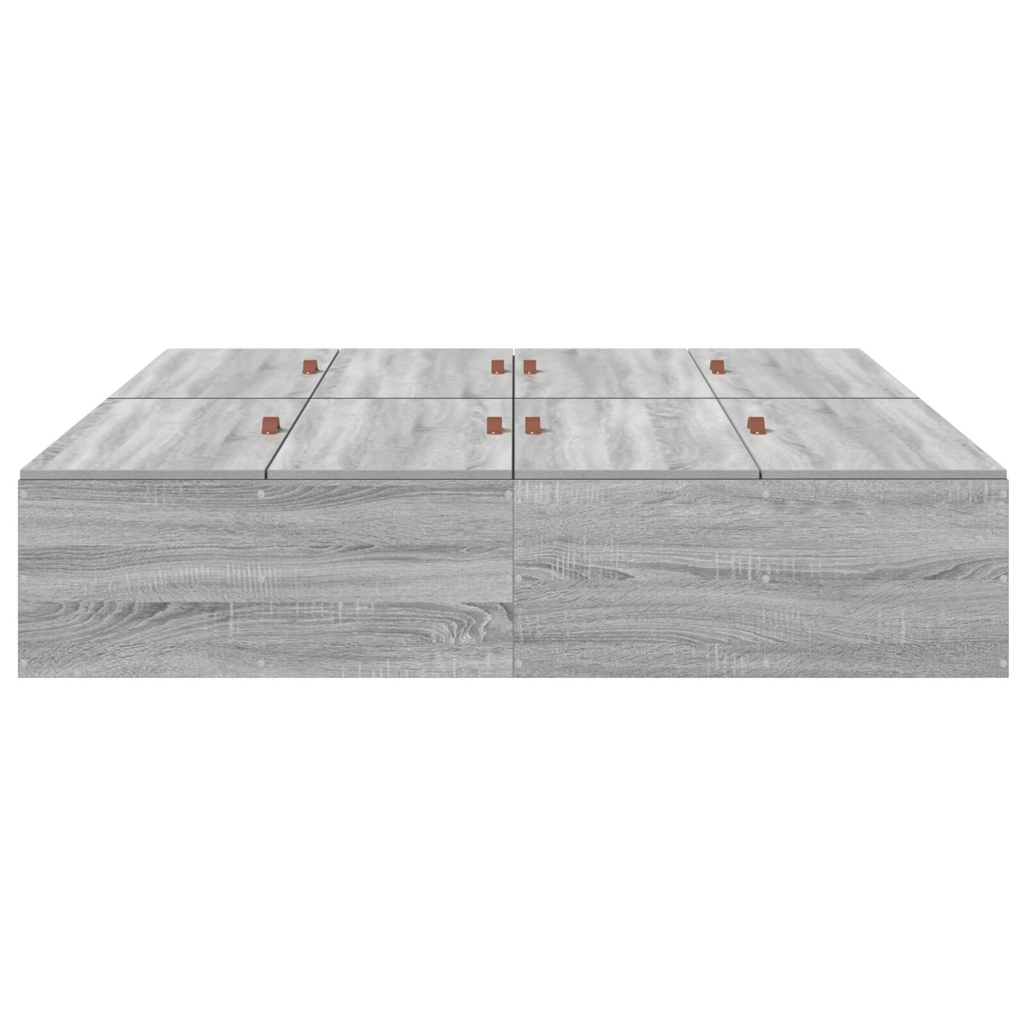 Opbergbedframe Grijs Sonoma 140 x 200 cm
