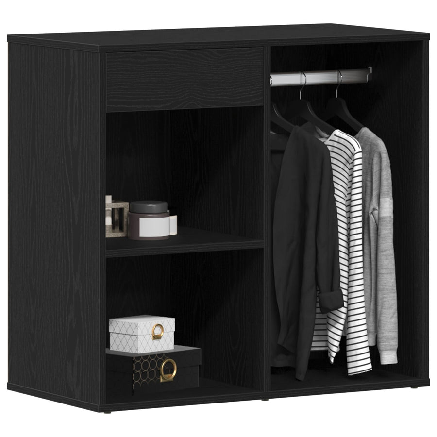 Zwarte Eiken Cosmetica Cabinet 80X40X75 Cm Gemaakt Van Bewerkt Hout