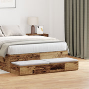Nachtkastje 120x36,5x16,5 cm oud hout