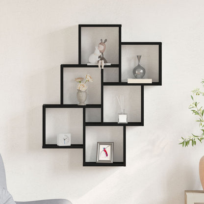 Wandkast Zwart Eiken 78X15X92 Cm Gemaakt Van Hout