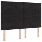 Headboard Black 144 cm Velvet