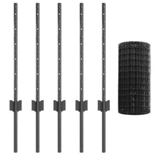 Euro Afscheiding Met 5 U-Posts Grijs 0.6X10 M Staal
