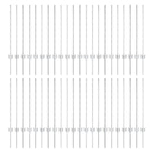 Hekpalen 44 stuks U-Kanaal Zilver 120 cm Staal