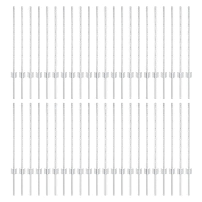 Hekpalen 44 stuks U-Kanaal Zilver 120 cm Staal