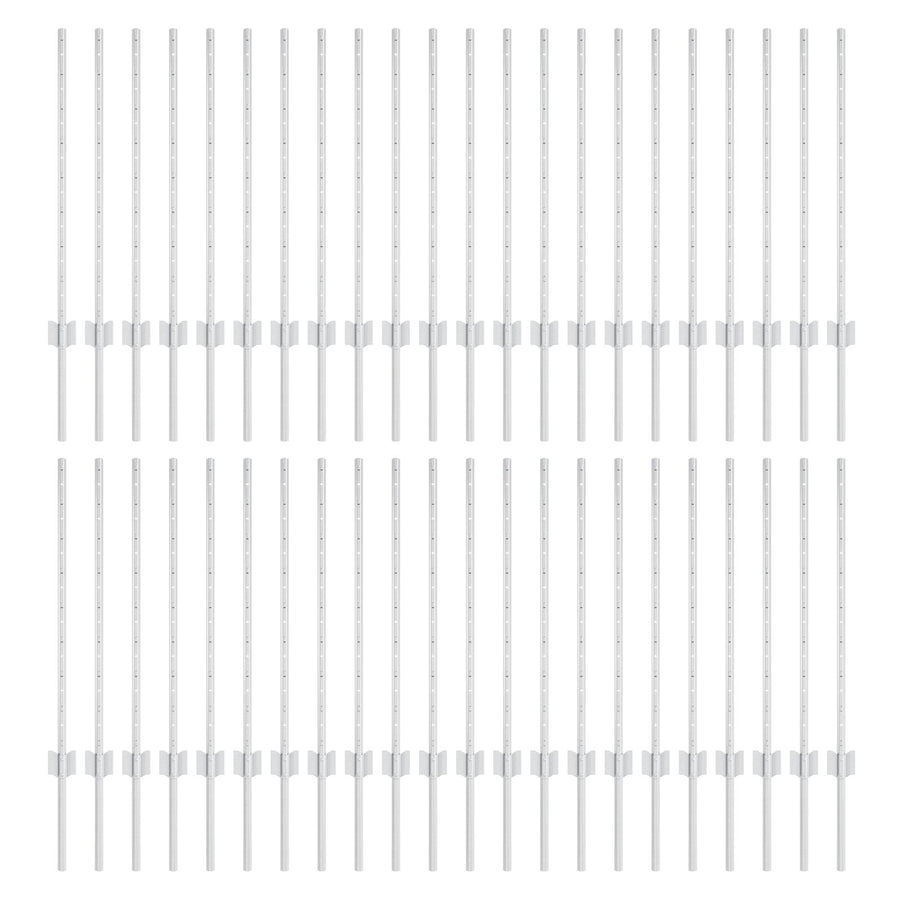 Hekpalen 44 stuks U-Kanaal Zilver 120 cm Staal