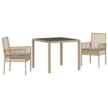 Set Van 2 Beige Poly Rattan 90 X 90 X 75 Cm