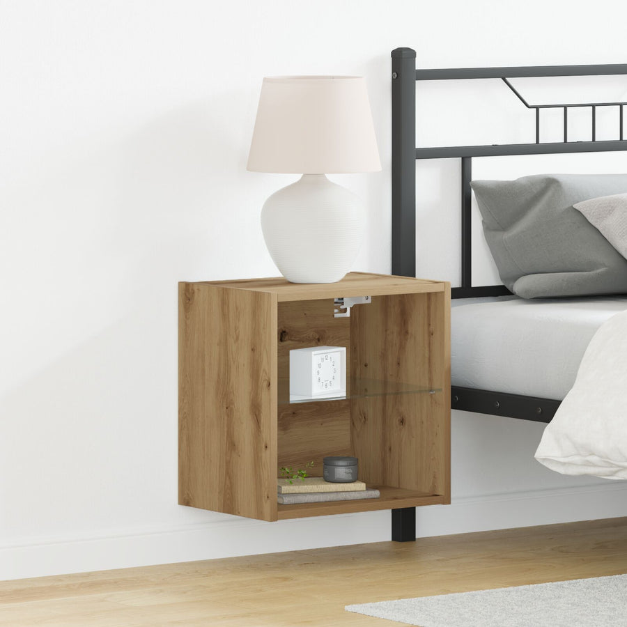 Zwevende Plank 2 Stuks 40X28.5X40 Cm Bewerkt Hout Artisan eiken
