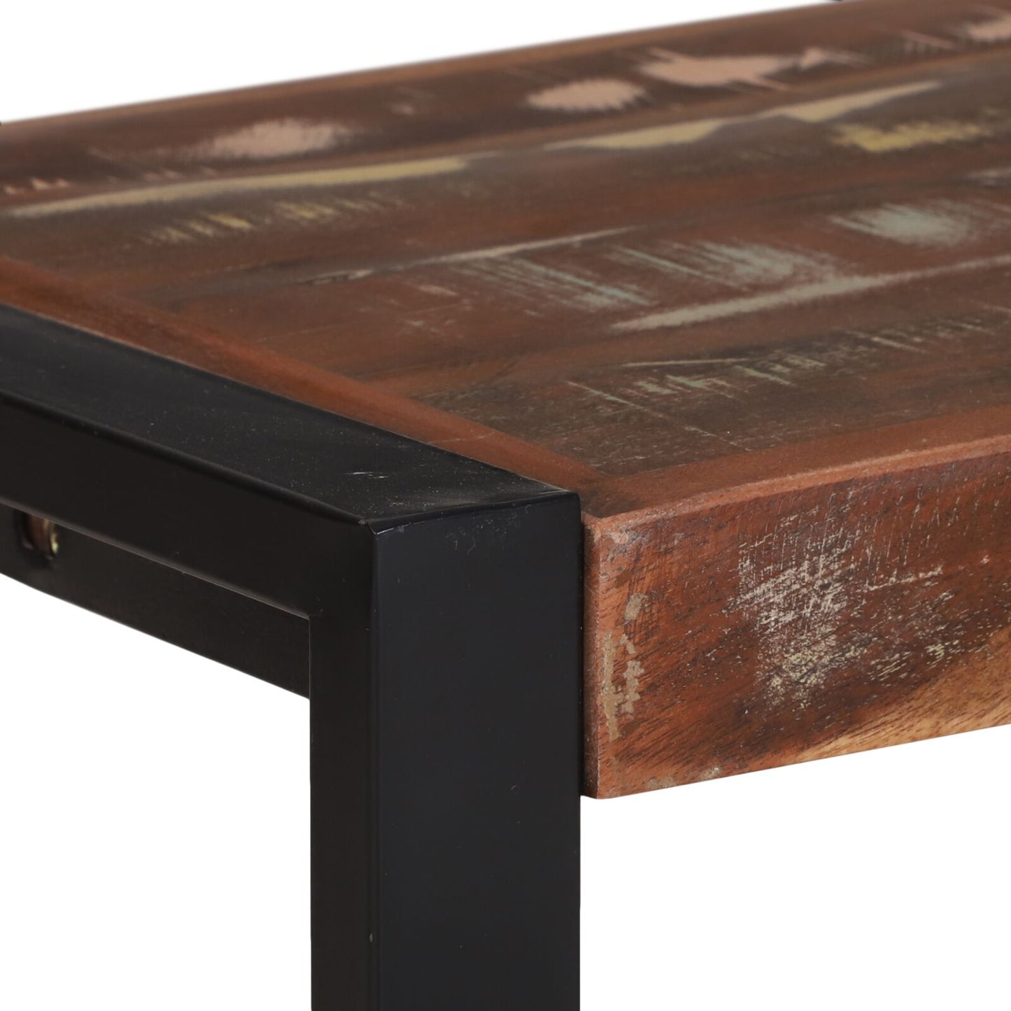 Bank Meerkleurig Massief Gerecycled Hout 100 X 35 X 45 Cm