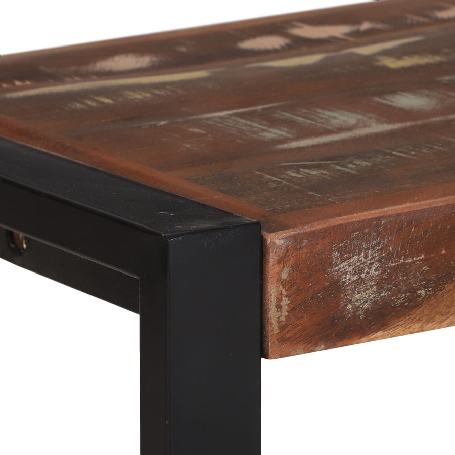 Bank Meerkleurig Massief Gerecycled Hout 100 X 35 X 45 Cm