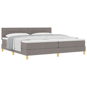 Boxspringbed 200x200 cm taupe met matras en hoofdeinde