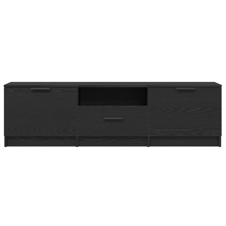 Tv-Kast - Zwart Eiken - 140X35X40 Cm - Gemaakt Van Engineered Wood