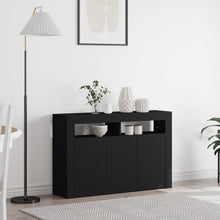 Dressoir Engineered Hout 116 X 30 X 75 Cm Dressoir Zwart