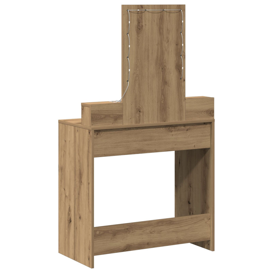 Kaptafel Met Led-Verlichting Artisan eiken 79 x 41 x 140 cm