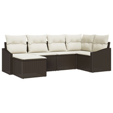 Tuin Eetset Set Van 6 Bruin Synthetisch Wicker