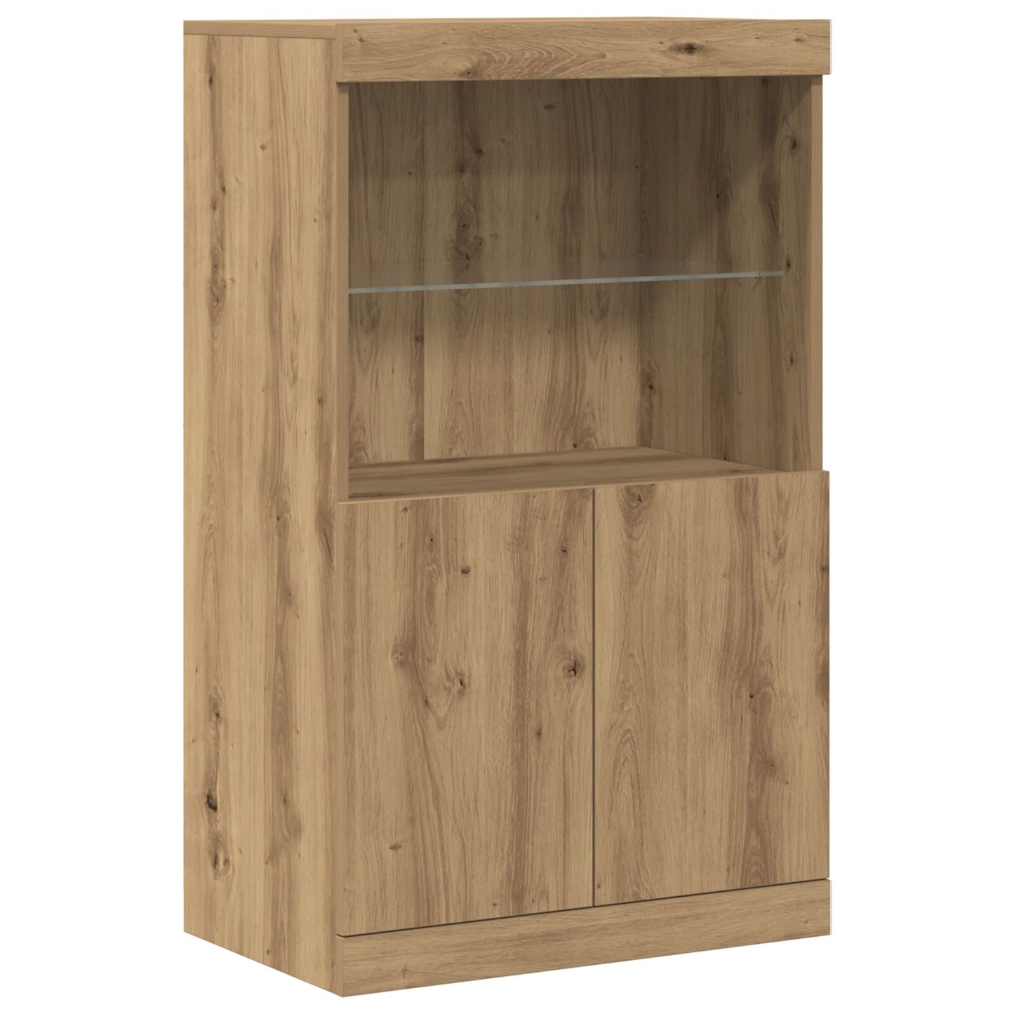 Dressoir Met Led-Verlichting 60X37X100 Cm Artisan eiken