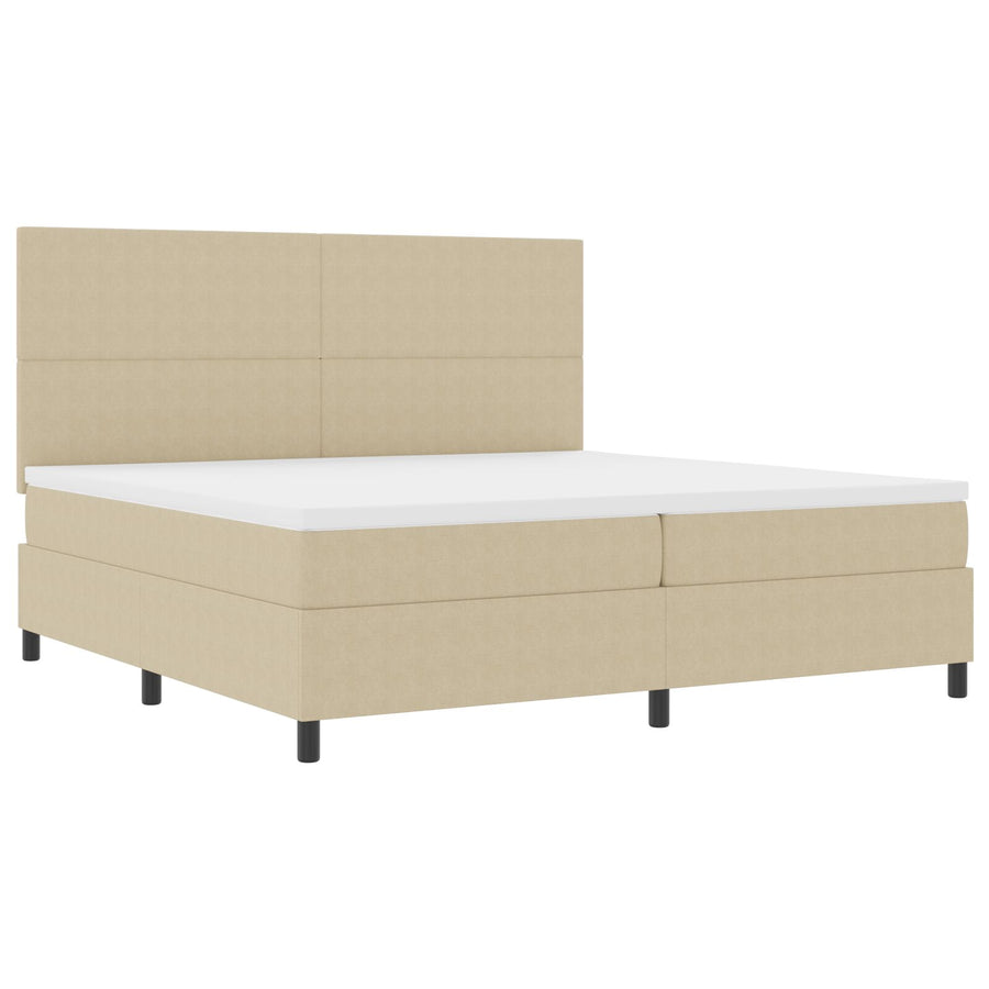 Boxspringbed Met Matras Lichtgroen Grijs 200X200 Cm Corduroy Stof
