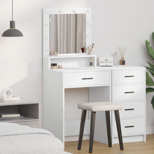 Make-Uptafel Met Led-Lampjes 50 x 41 x 135 cm Wit