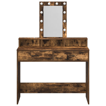 Kaptafel Met Led-Verlichting Gerookt eiken 100 x 41 x 140 cm