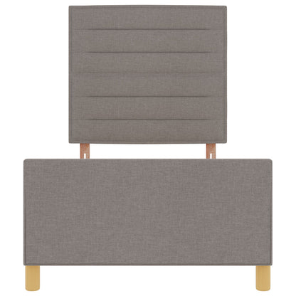 Bedframe In Taupe, 80X200 Cm, Stoffen Crème