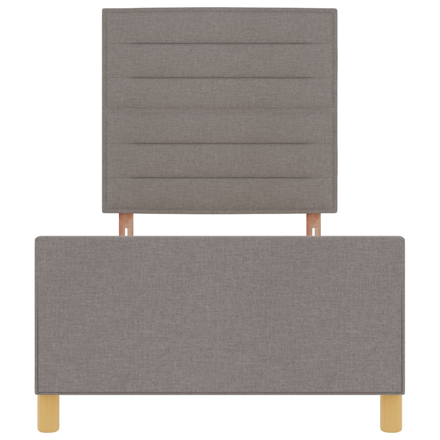 Bedframe In Taupe, 80X200 Cm, Stoffen Crème