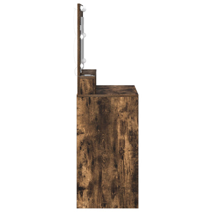 Kaptafel Met Led Verlichting - - Gerookt eiken 79 x 41 x 135 cm