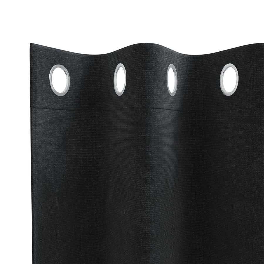 E Verduisteringsgordijnen 2 Stuks Velvet Zwart 140 x 225 cm met oogjes