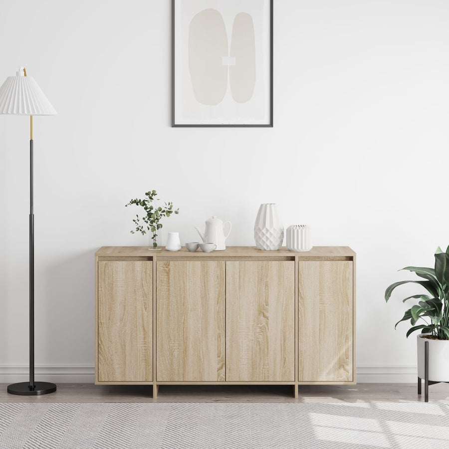 Eiken Dressoir Sonoma Eiken Gefabriceerd Hout 135 X 41 X 75 Cm