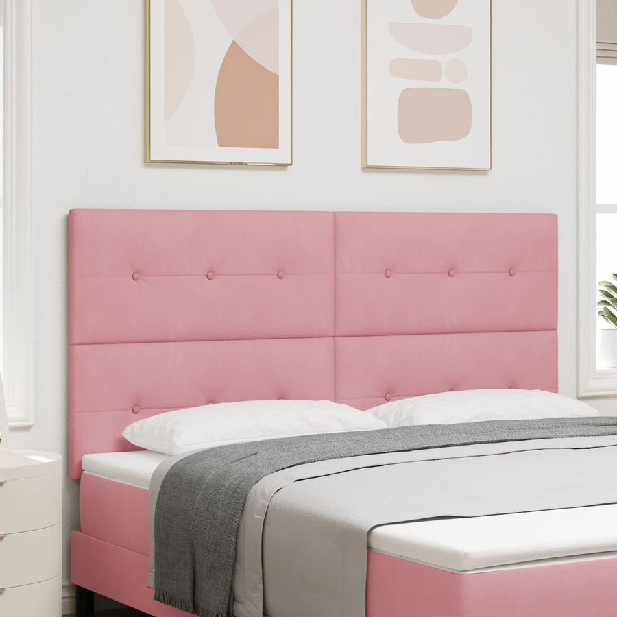 Hoofdbord Met Knopen Fluweel Roze 180 cm Hoog hoofdbord