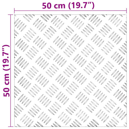 Aluminium Checker Platen 2 Stuks Antislip 50X50 Cm 50 x 50 x 0.2 cm Vierkant
