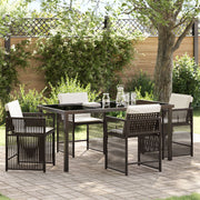 Tuinset 4 persoons poly rattan bruin