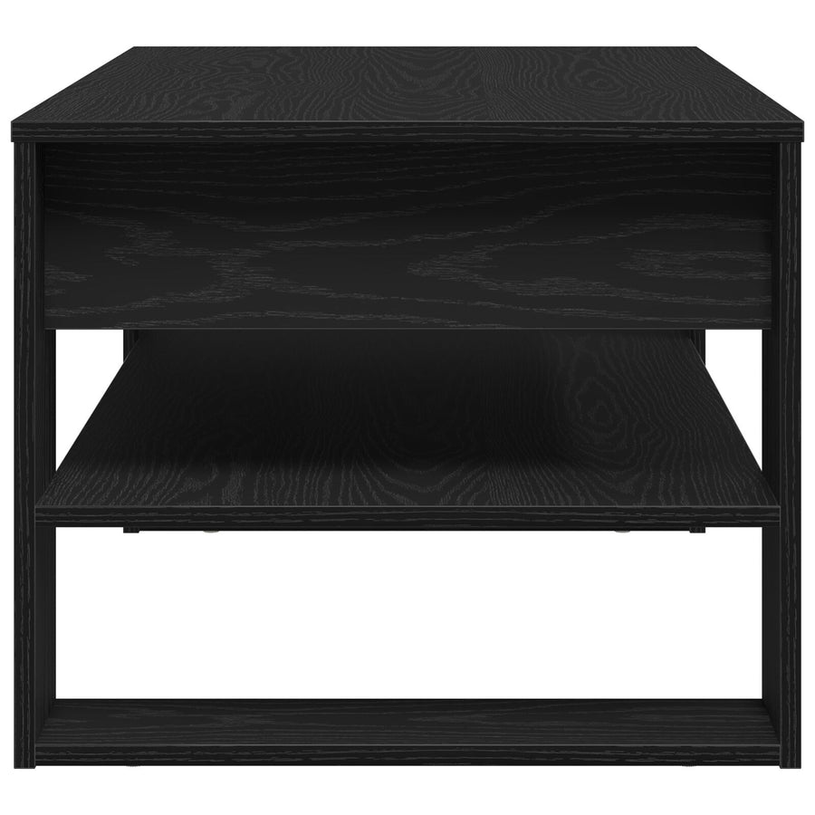 Salontafel Zwart Eiken 102X55X45 Cm Bewerkt Hout